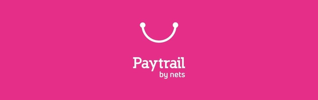 Paytrail logo on valkoinen ostoskassi ja Paytrail pinkillä pohjalla. Katso Paytrail-kasinot kokemuksia täältä!