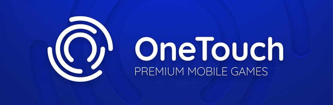 Valkoinen OneTouch-logo sinisellä taustalla
