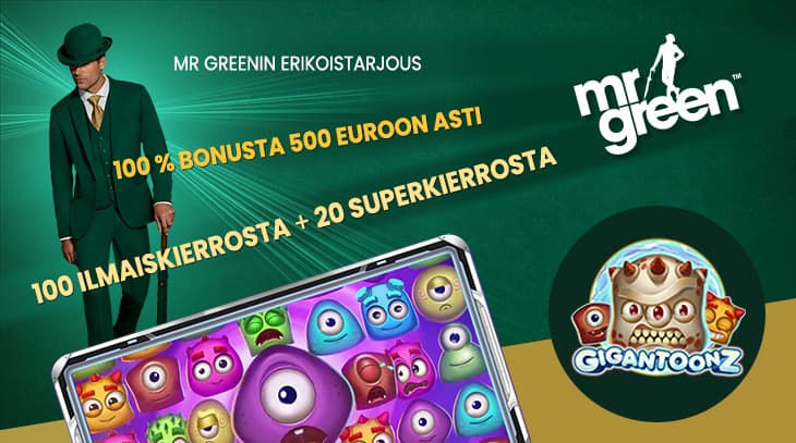 Mr Green superkierrokset tervetuliaistarjouksen lisäksi