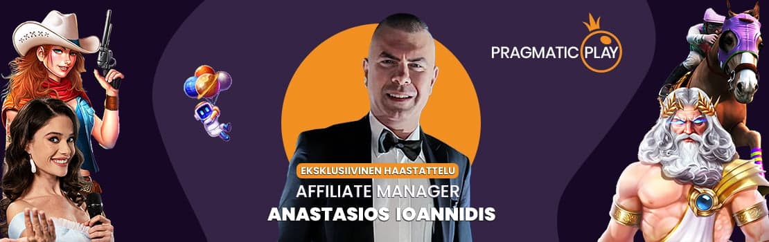 Pragmatic Play -haastattelu, kuvassa Affiliate Manager Anastasios Ioannidis