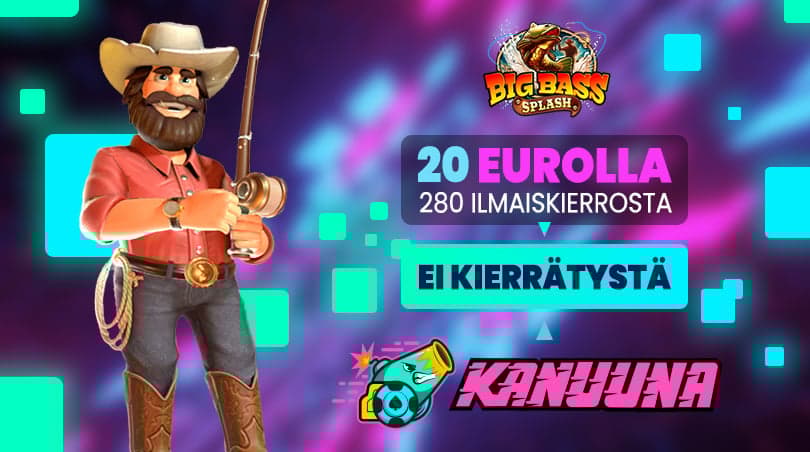 Kanuuna Casino eksklusiivinen ilmaiskierrostarjous