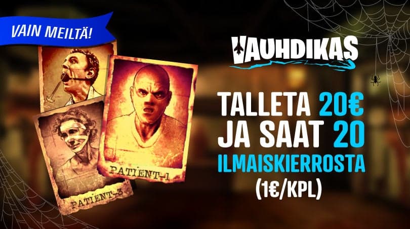 Vauhdikas Casino eksklusiivinen ilmaiskierroksia