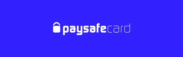 Paysafecard-kasino logossa on lukon kuva ja valkoinen teksti sinisella pohjalla. Lue Paysafecard-kasinot kokemuksia!