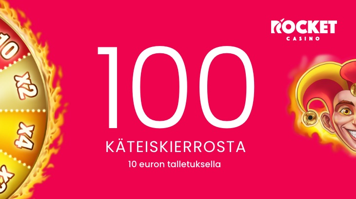 Rocket Casino 100 kateiskierrosta kympilla