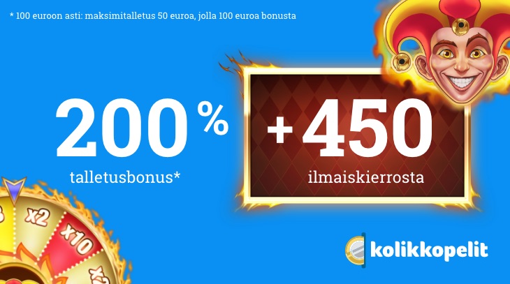 kolikkopelit tervetuliaistarjous