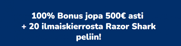 Buusti kasino bonus ja ilmaiskierroksia