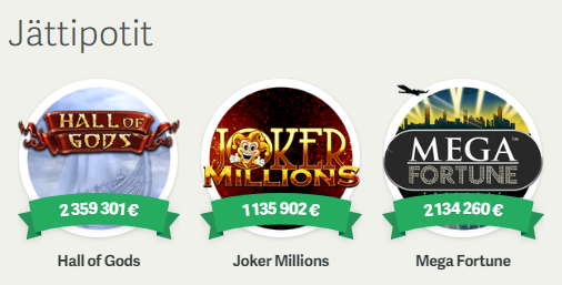 Paf Casino jackpotpelit