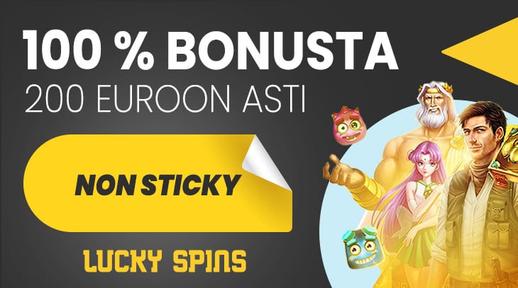 Lucky Spins Casinon tarjouksella non sticky bonus