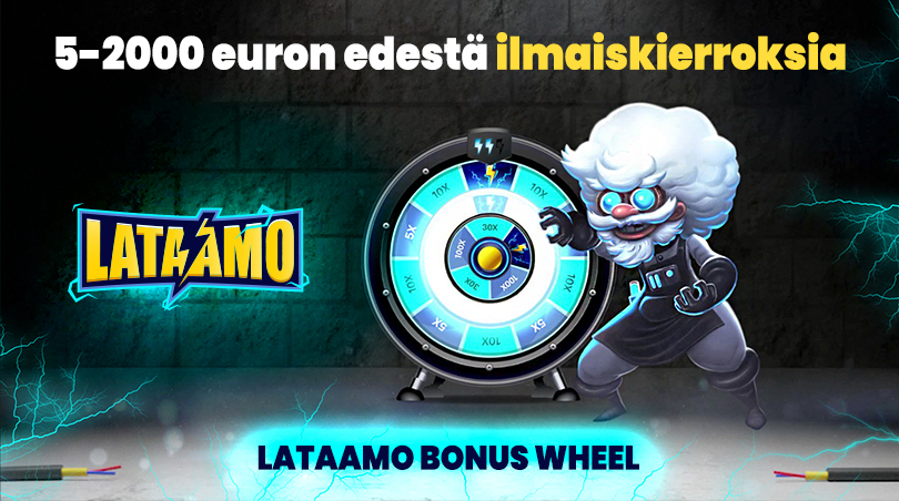 Lataamo bonus wheel jakaa ilmaiskierroksia vain 1x kierrätyksellä