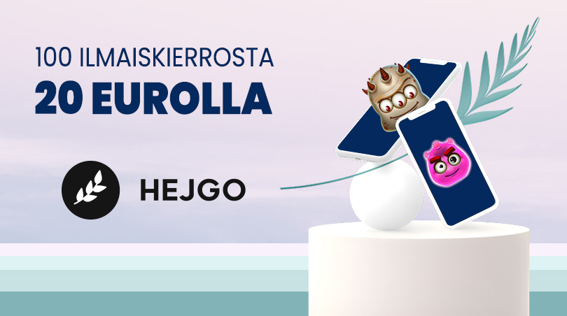 Hejgo Casinolta 100 ilmaiskierrosta Reactoonziin 20 euron ensitalletuksella (vain 5x kierrätys)