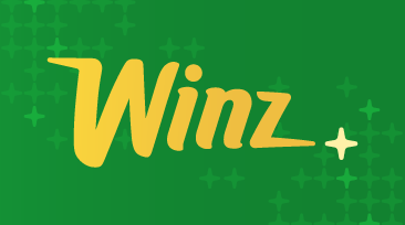 Winz Casinon kultainen logo vihreällä taustalla