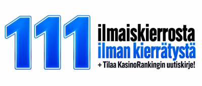 Tuohi Casinolta 111 kierrätysvapaata ilmaiskierrosta 1 euron talletuksella